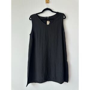 Cut Loose  Parachute Black Gauze Tank Tunic Minimalist Layering Top NWT Size M